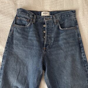 Agolde Blue Straight Leg Jeans